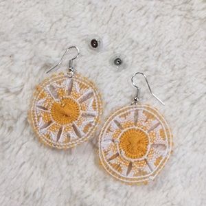 NEW Spiderweb Lace Earrings HANDMADE - Paraguay